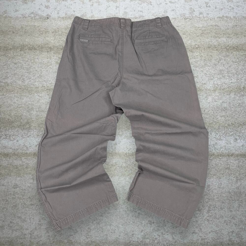 Vintage Y2K Columbia Hiking Khakis Pants 34x28 Baggy Fit Light Chocolate Brown
